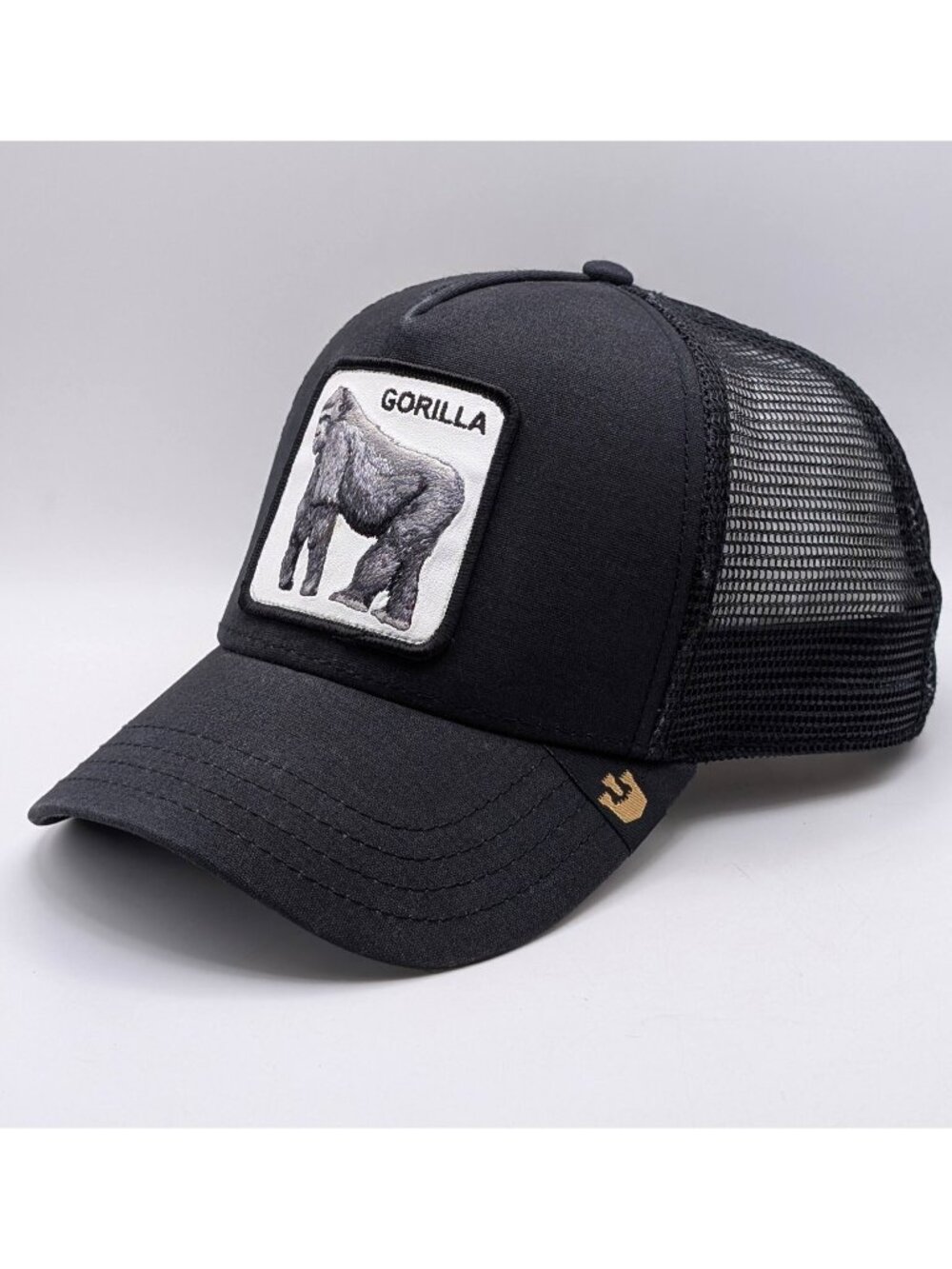 Goorin Bros Animal Farm Gorilla Black Mesh Trucker Snapback Hat Cap Patch Ape
